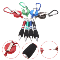 Retractable Belt Clip Corded Ballpoint Work Pen Holder Office Supplies Keyring