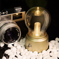 Retro Bulb Lamp Usb Charging Portable Mini Desktop Light Bulb Shape Small Night Light