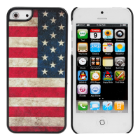Retro Scrub Usa National Flag Hard Plastic Case Cover For Iphone 5