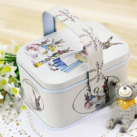 Retro Tote Jewelry Box Storage Tea Coffee Candy Container Box