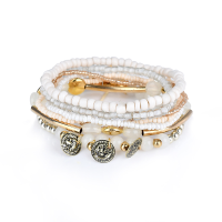 Retro Triple Coins Pendant Bohemian Multilayer Beads Bracelet Best Gift Jewelry For Women