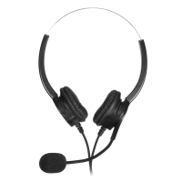 Rj11 Call Center Headset Telephone Corded Wired Microphone Office Head Phone