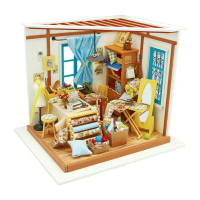 Robotime Diy Dollhouse Kit Lisa Tailor's Dg101 Gift Collection Assembly Miniature Model