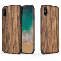 Rock Natural Wood Grain/marble Texture Back Cover Case For Iphone X