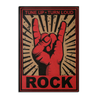 Rock Poster Kraft Paper Wall Poster Sticker Diy Wall Art 21 Inch X 14 Inch