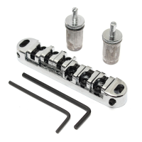 Roller Saddle Locking Tune O Matic Bridge Tailpiece Chrome For Les Paul Guitar