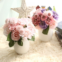 Rose Artificial Flowers Bridal Bouquet Fake Flower For Home Wedding Decoration