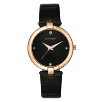 Sanda P196 Fashion Women Quartz Watch Elegant Leather Strap Lady Wrist Watch