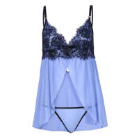 Sexy Deep V Expose Navel Babydoll Perspective Back Keyhole Intimate Lingerie For Women