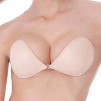 Sexy Gather Invisible silicone Strapless Backless Self Adhesive Breathable Wedding Dresses Bras