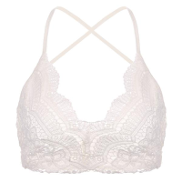 Sexy Halter Criss Cross Crochet Lace Bralette Backless Beachwear Tops Bras