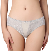 Sexy Hollow Lace Mid Waist Panties