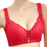 Sexy Lace Breathable Push Up Wireless Comfy Adjusted Straps Bra