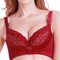 Sexy Lace Trim Magnet Massage Wide Set Strap Soft Underwire Gather Adjustable Bras