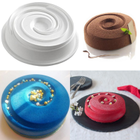 Silicone Round Vortex Spiral Mold Cake Decorating Pans Baking And Freezing Mould