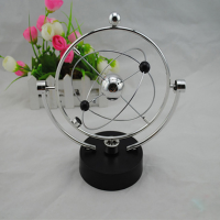 Silver Orbital Desk Decoration Celestial Newton Pendulum