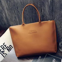 Simple Pure Color Retro PU Handbags For Women