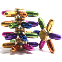 Six Leaves Colorful Rotating Fidget Hand Spinner Adhd Autism Reduce Stress Focus Attention Toys