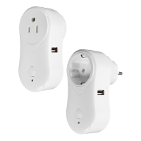 Smart Wifi Home Automation Ac100 240v Wireless White Remote Control Smart Timing Switch Socket With Dc5v 2a Usb Charger Eu/us Plug For Ios/android