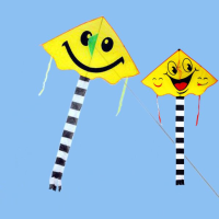 Smiling Face Kite Two Patterns Cartoon Kite Sports Beach Kite For Kids