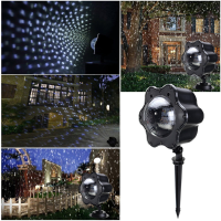 Snowflakes Remote Control Warm White White Led Projector Stage Light For Christmas Party Ac100v 240v