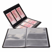 Soft Leather Banknote Paper Money Collection 60 Sheet Stamp Book Album