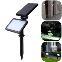 Solar Powered 48 Led Lawn Lamp Outdoor Wall Landscape Spotlight