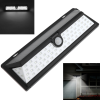Solar Powered 66 Led Motion Sensor Wall Light Waterproof Wide Angle Ourdoor Garden Security Lamp