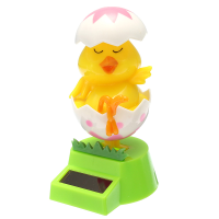 Solar Powered Flip Swing Flap Chicken Car Toy Decoration