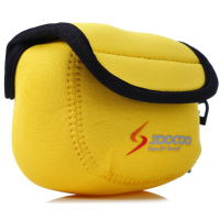 Soocoo Nylon Yellow Action Camera Carrying Storage Bag With Strap Clip