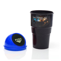 Spring Cap Design Car Mini Dustbin Creative Car Trash Rubbish Bin Can Office Home Auto Decoration