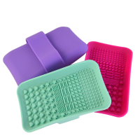 Square Silicone Square Makeup Brush Washing Pad Cosmetic Beauty Makeup Tools