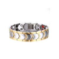 Stainless Steel Bilateral Magnetic Therapy Bracelet Men Jewelry Gift
