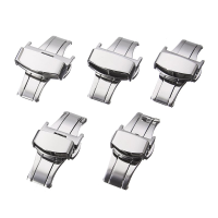 Stainless Steel Butterfly Push Button Watch Band Buckle