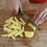 Stainless Steel French Fries Wavy Cutter Potato Chip Slicer Kitchen Vegetable Carrot Cutter