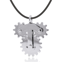 Stainless Steel Gear Spinner Pendant Edc Fidget Hand Spinner Gadget Reduce Stress Gadget