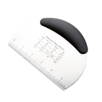 Stainless Steel Kitchen Dough Scraper Chopper Pastry Cutter With Measuring Scale Bakeware Tool