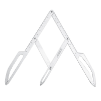 Stainless Steel Light Durable Eyebrow Embroidery Triangular Ruler Accurate Measurement