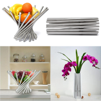 Stainless Steel Vortex Fruit Rack Tray Holder Bowl Basket Decor