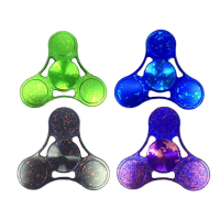 Starry Tri Rotating Fidget Hand Spinner Adhd Autism Fingertips Fingers Gyro Reduce Stress Toys