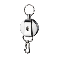 Suleve™ Kr01 4cm Full Metal Tool Belt Retractable Key Ring Pull Chain Clip With Hook