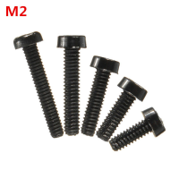 Suleve™ M2nc1 20pcs M2 Black Round Nylon Screws Cross Round Head Screws Bolt