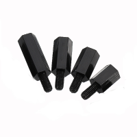 Suleve™ M2NH5 50pcs M2 Nylon Black Hex Screw PCB Standoff