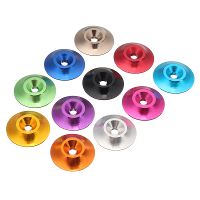 Suleve™ M3AN4 10cs M3 Countersunk Conical Grommet Gasket Washer Spacer Multi color