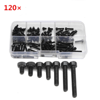 Suleve™ M3ch5 M3 Carbon Steel Allen Bolt 5 20mm Hex Socket Cap Screw Metric Assortment Kit 120pcs