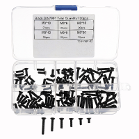 Suleve™ M3ch7 M3 Carbon Steel Hex Socket Flat Head Cap Screws Countersunk Bolts Assortment 120pcs