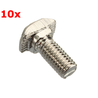 Suleve™ M5t20 10pcs M5 20 T Bolt Carbon Steel European Standard Screws