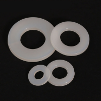 Suleve™ MXNW2 100pcs M2 M3 M4 M5 White Nylon Flat Washer Gasket Thickness 1mm