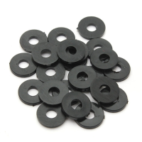 Suleve™ MXNW3 100pcs M2 M3 M4 M5 Black Nylon Washer Gasket Thickness 1mm