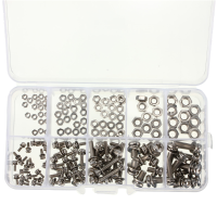 Suleve™ Mxsp1 Steel Phillips Pan Head Screws Nuts Assortment Kit M2/m2.5/M3/m4/m5 160pcs